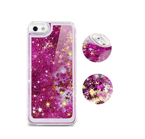 iPhone 6 Plus CaseCrazy Panda 3D Creative Liquid Glitter Design iPhone 6 Plus Liquid pink stars